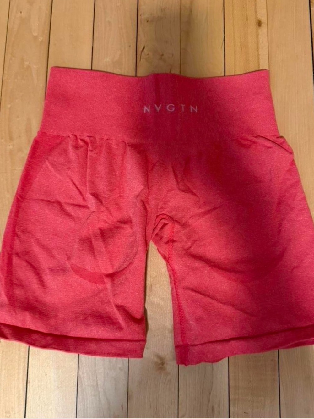 NVGTN Red High-Rise Athletic Bike Shorts